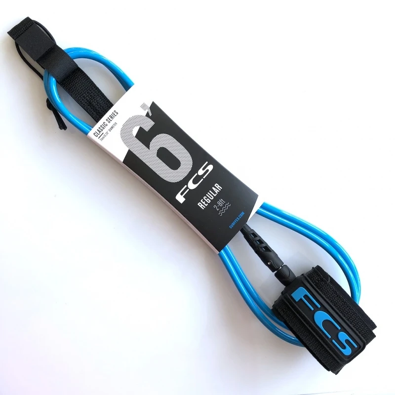 FCS Classic Surfboard Leash 6ft Blue 1 FCS Classic Surfboard Leash 6ft Blue