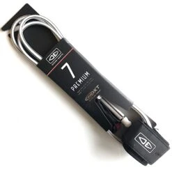 Ocean Earth One XT Surfboard Leash 7ft White