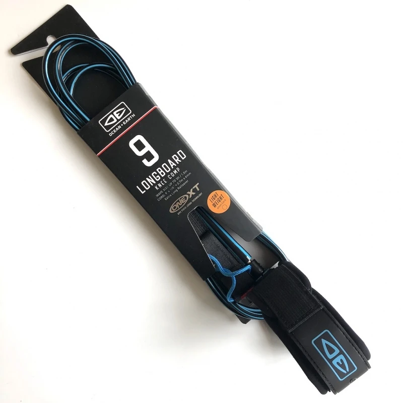 Ocean Earth OneXT Longboard Knee Comp Leash 9ft - Black/Blue 2 Ocean Earth OneXT Longboard Knee Comp Leash 9ft - Black/Blue - Image 2