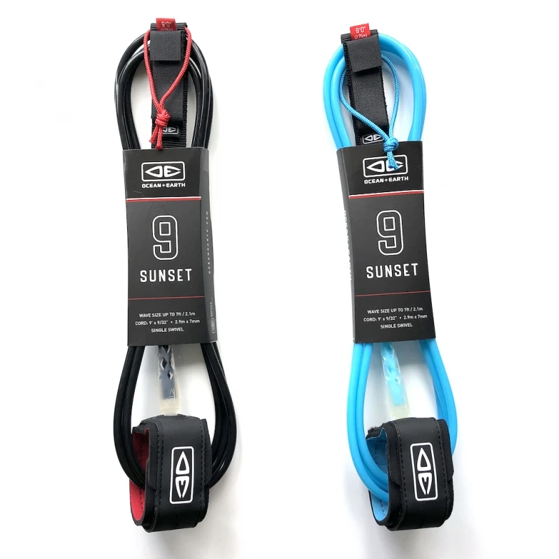 Ocean Earth Sunset Longboard Surfboard Leash 9ft - Black 1 Ocean Earth Sunset Longboard Surfboard Leash 9ft - Black