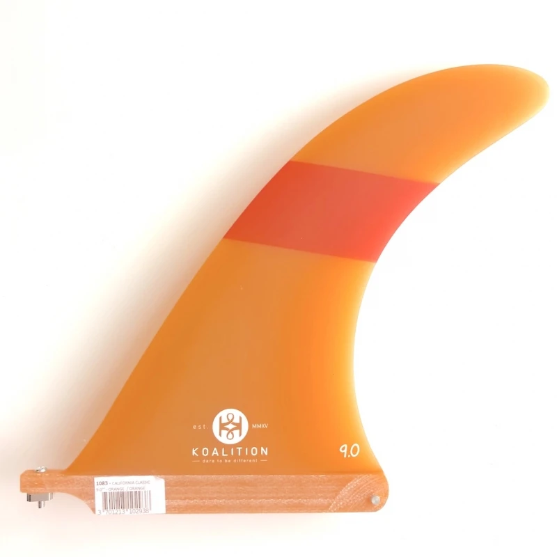 Koalition California Longboard Fin 9 Inch Orange 1 Koalition California Longboard Fin 9 Inch Orange