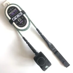 FCS 6ft Freedom Helix Leash Grey Green