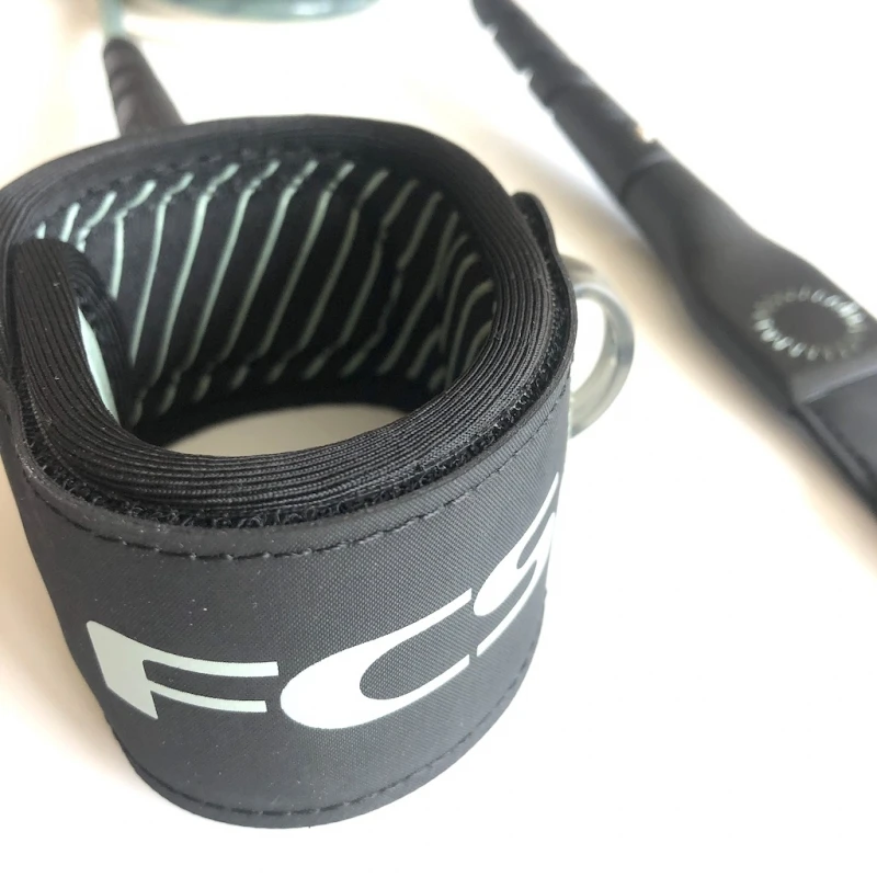 FCS 6ft Freedom Helix Leash Grey Green 4 FCS 6ft Freedom Helix Leash Grey Green - Image 4