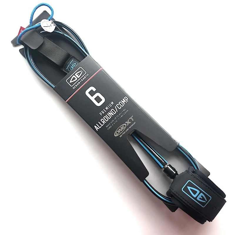 Ocean Earth One XT All Round Comp Leash 6ft Blue 3 Ocean Earth One XT All Round Comp Leash 6ft Blue - Image 3