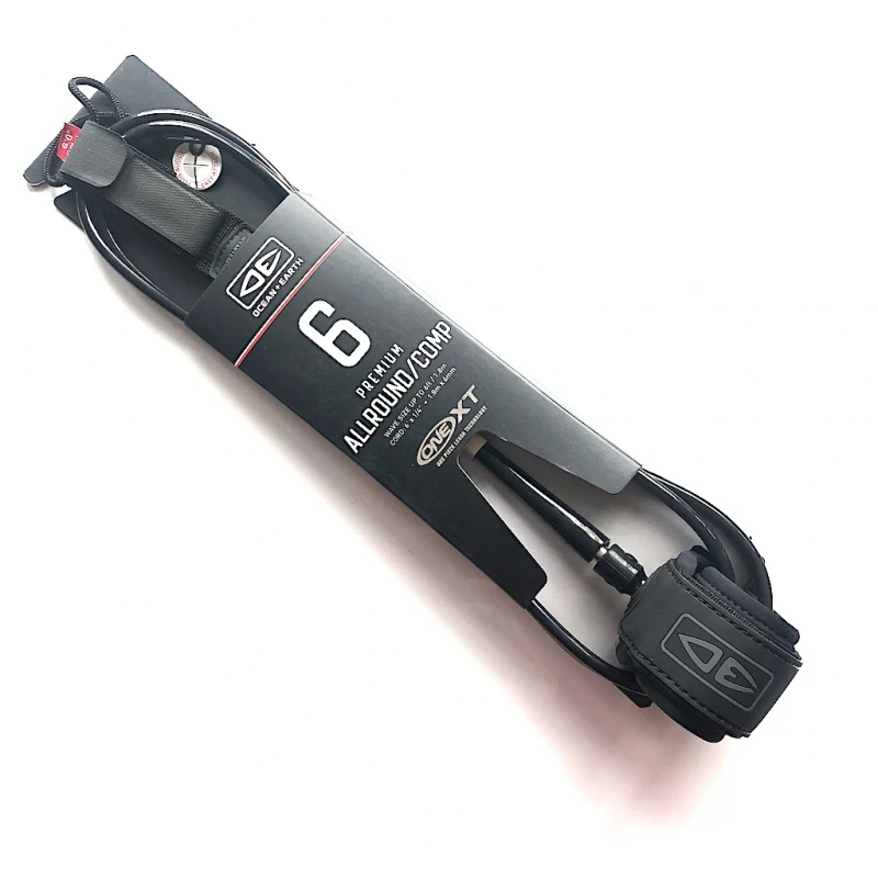 Ocean Earth One XT All Round Comp Leash 6ft Black 1 Ocean Earth One XT All Round Comp Leash 6ft Black