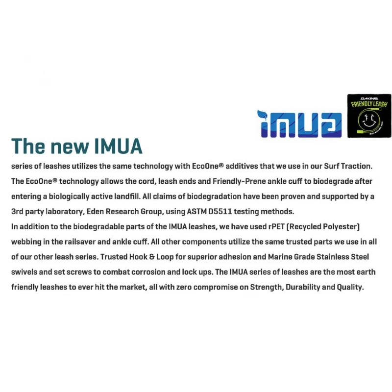 Dakine 6ft Comp Imua Eco Surfboard Leash - Black 2 Dakine 6ft Comp Imua Eco Surfboard Leash - Black - Image 2