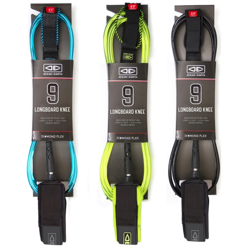 Ocean And Earth Regular Surfboard Leash 9ft Longboard - Black 1 Ocean And Earth Regular Surfboard Leash 9ft Longboard - Black