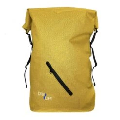 Dry Life 40 Litre Waterproof Soft Tarp Backpack - Grey 12 Dry Life 40 Litre Waterproof Soft Tarp Backpack - Grey -Surf Gear Shop mustard front 14368