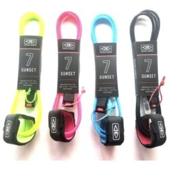 Ocean Earth Sunset Surfboard Leash 7ft - Blue