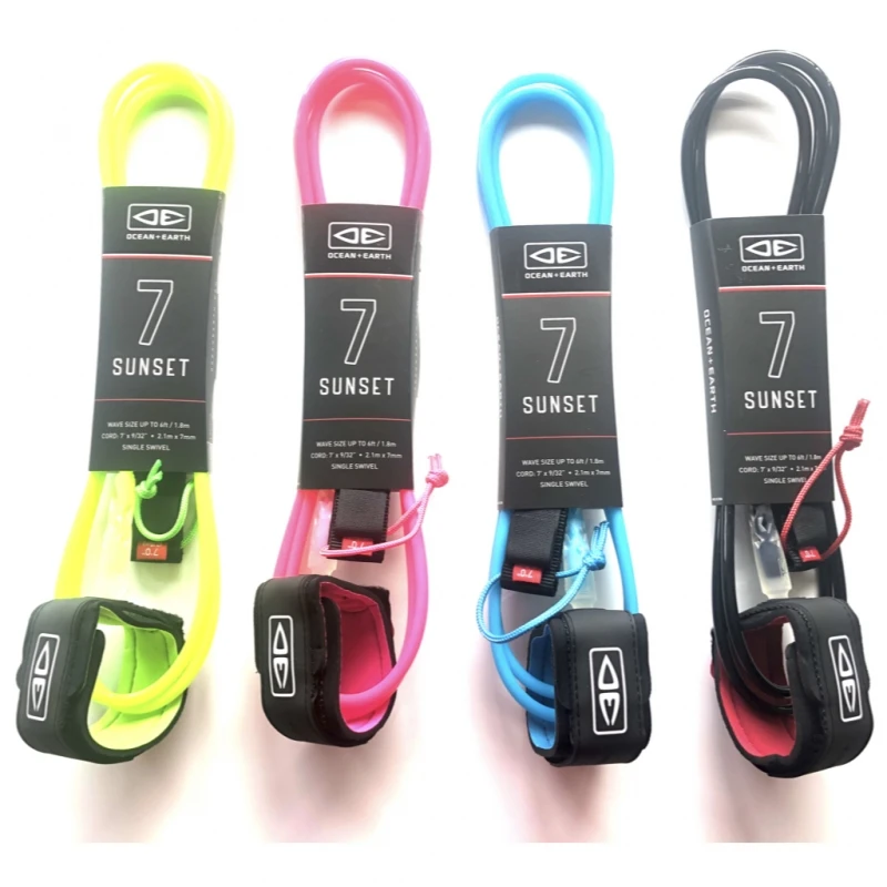 Ocean Earth Sunset Surfboard Leash 7ft - Blue 1 Ocean Earth Sunset Surfboard Leash 7ft - Blue