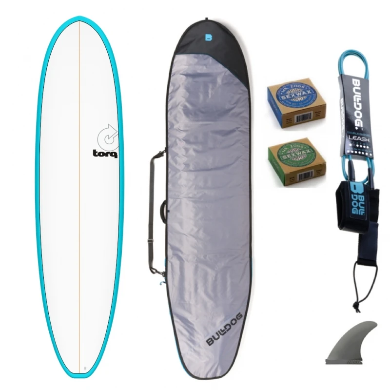 Torq 7ft4 Volume Plus Surfboard Package Blue Pinline 1 Torq 7ft4 Volume Plus Surfboard Package Blue Pinline