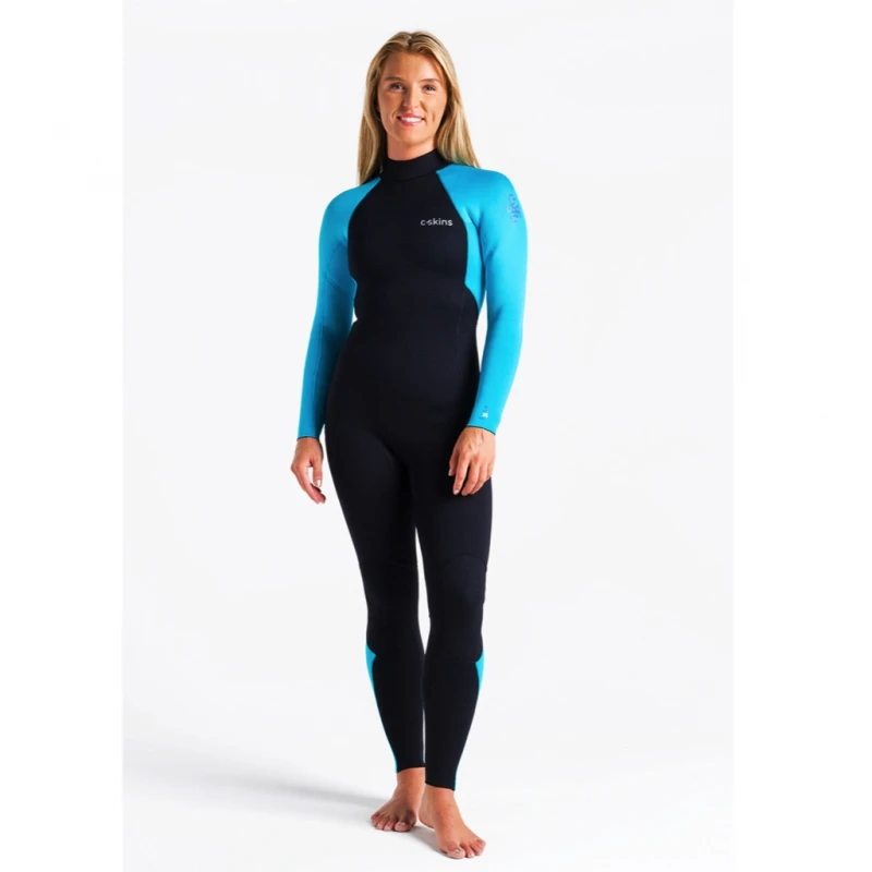 C-Skins Surflite 3/2mm Womens Wetsuit Back Zip Raven Cyan - UK 8 2 C-Skins Surflite 3/2mm Womens Wetsuit Back Zip Raven Cyan - UK 8 - Image 2