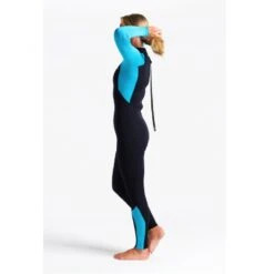 C-Skins Surflite 3/2mm Womens Wetsuit Back Zip Raven Cyan - UK 8 16 C-Skins Surflite 3/2mm Womens Wetsuit Back Zip Raven Cyan - UK 8 -Surf Gear Shop womens surflite 3x2 gbs stmr cyan azure side 97808