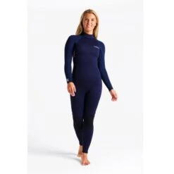 C-Skins Surflite 4/3mm Womens Wetsuit Back Zip Slate Multi - UK 8 Short -Surf Gear Shop womens surflite 4x3 gbs stmr slate multi front 22145