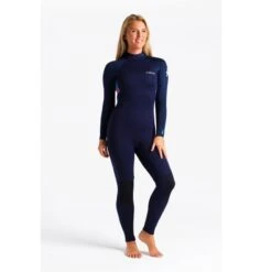 C-Skins Surflite 4/3mm Womens Wetsuit Back Zip Slate Multi - UK 8 Short -Surf Gear Shop womens surflite 4x3 gbs stmr slate multi qtr3 70013